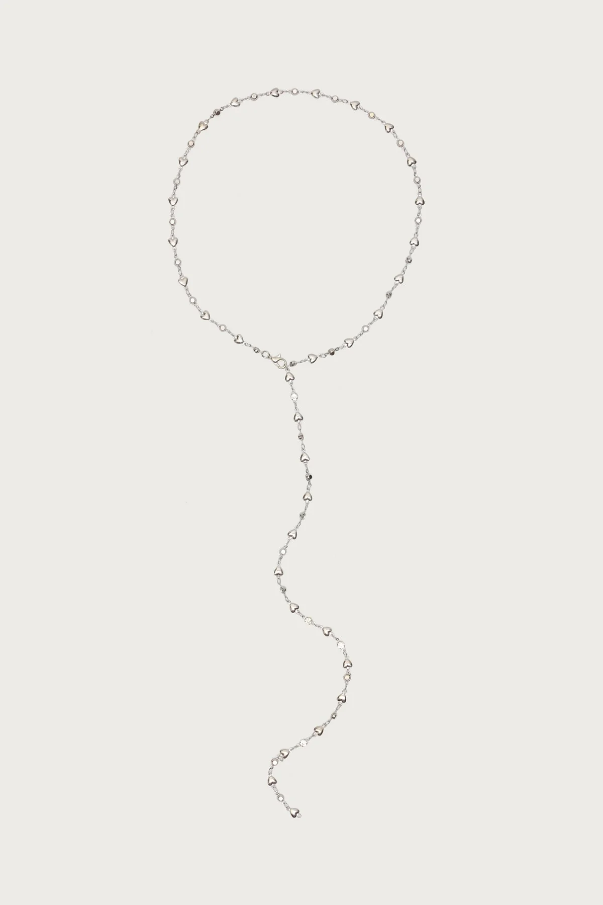 Heart & Diamond Cascading Necklace - Image 2