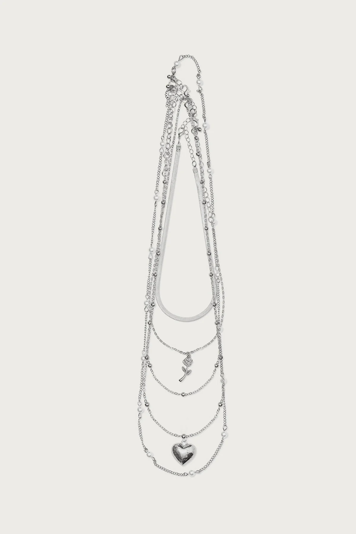 Major Love Heart Layered Necklace - Image 2