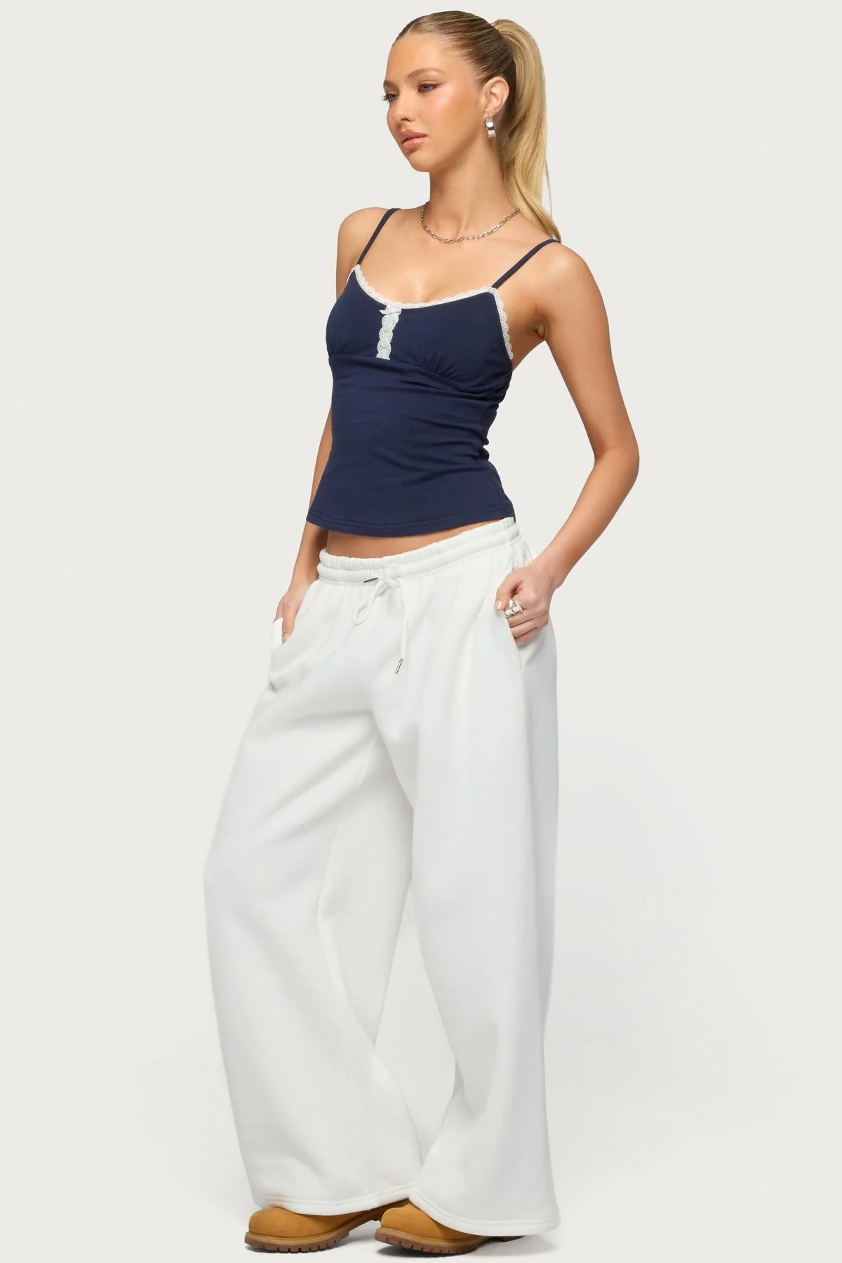 Petite Kamari Low Rise Wide Joggers - Image 5