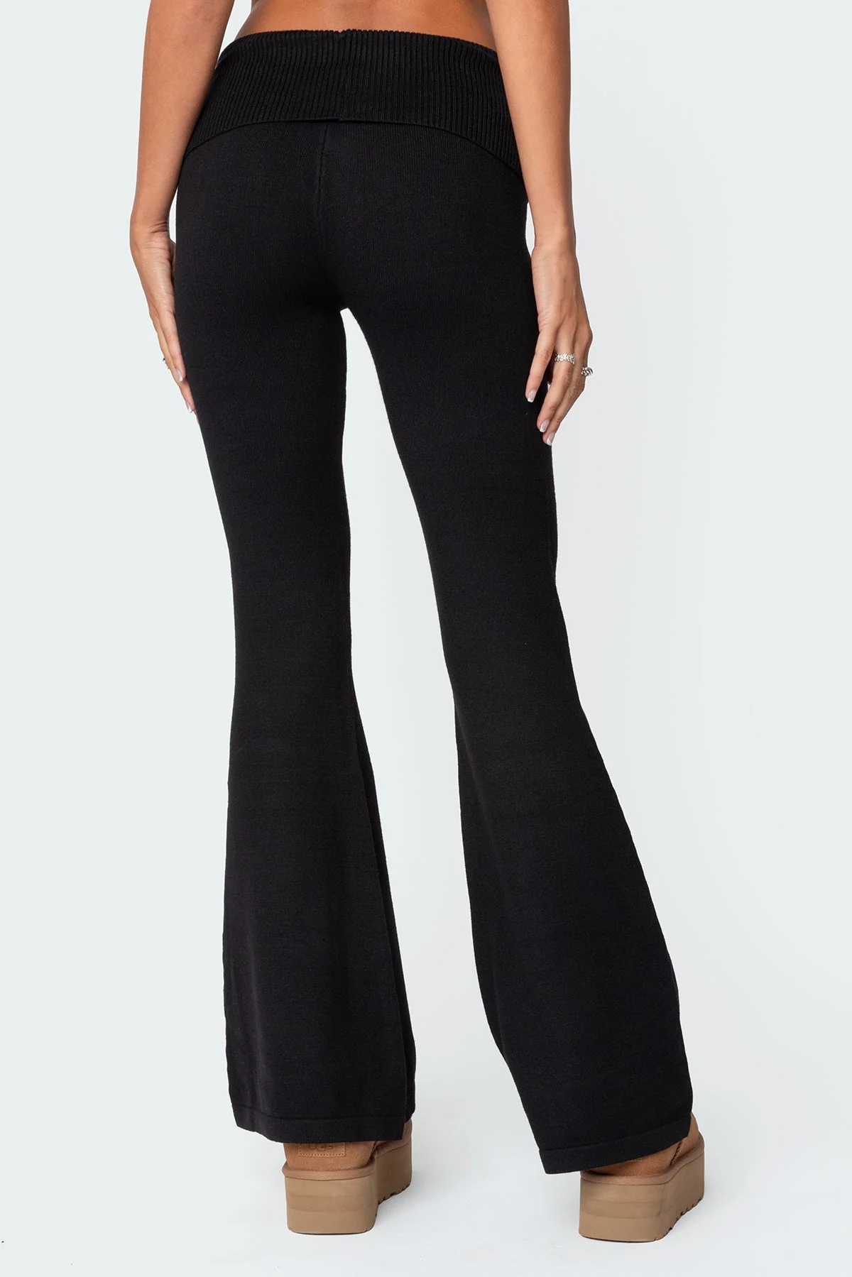 Desiree Knitted Low Rise Fold Over Trousers - Image 5
