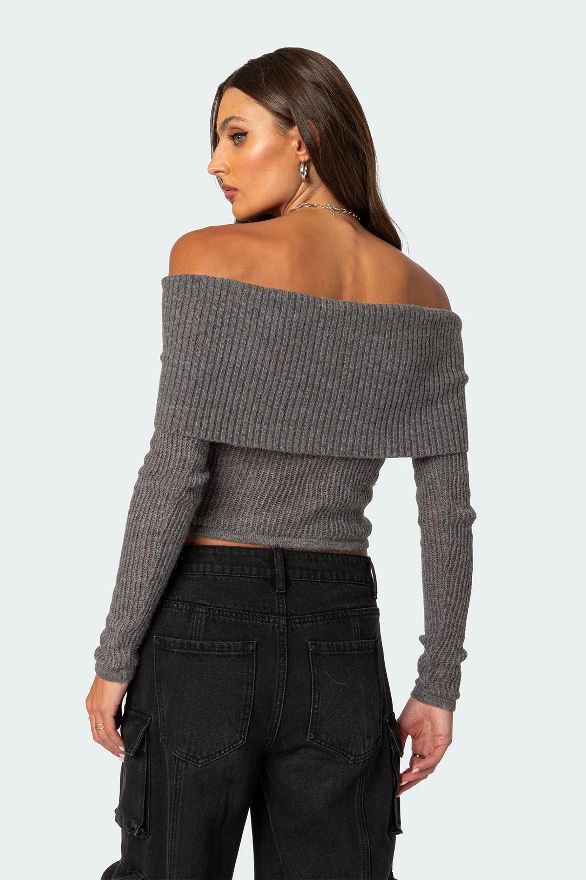 Lili Fold Over Knit Top - Image 4