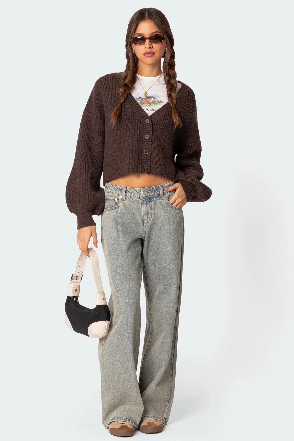 Sabrina Chunky Knit Cropped Cardigan - Image 2