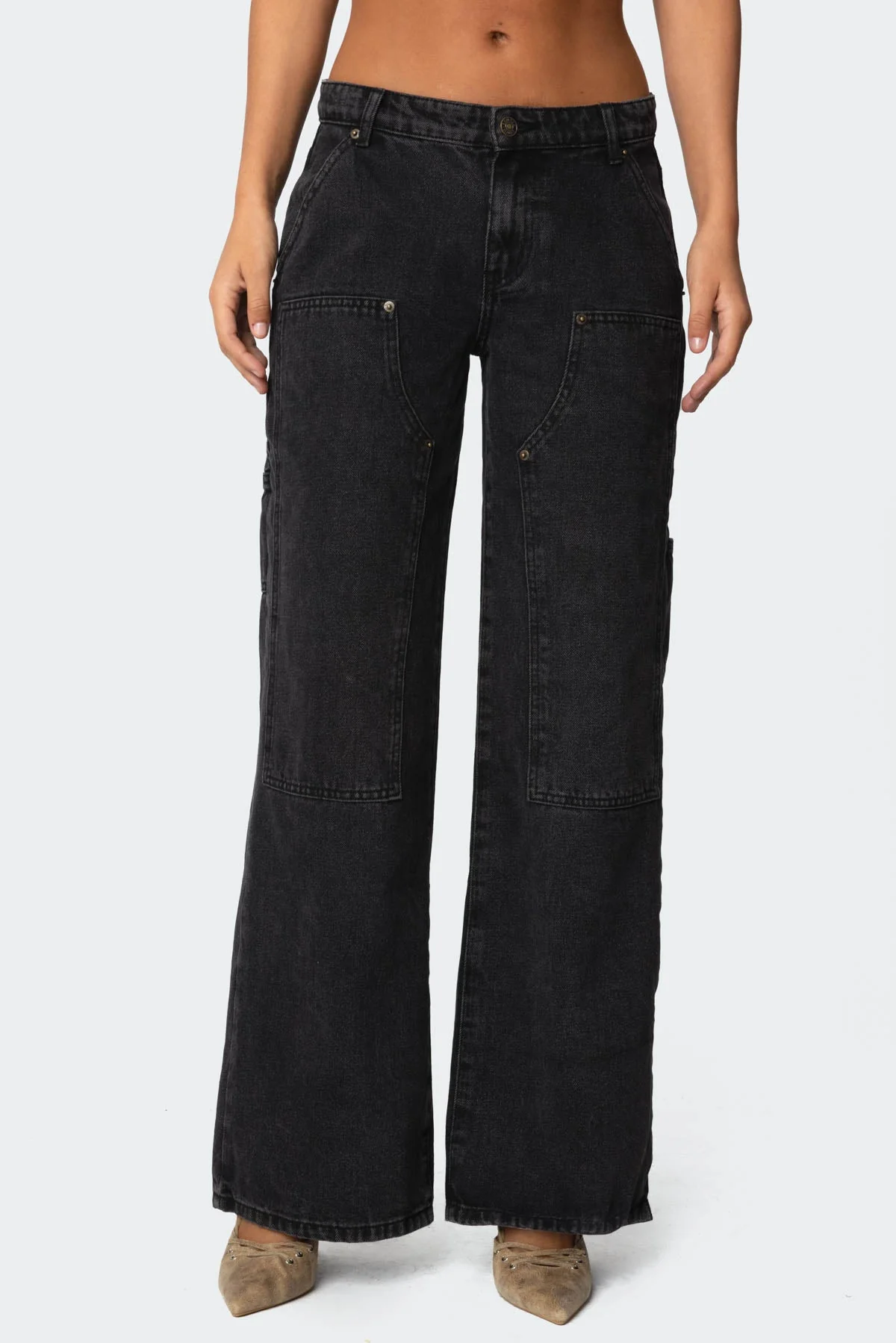 Ayla Low Rise Baggy Carpenter Jeans - Image 3