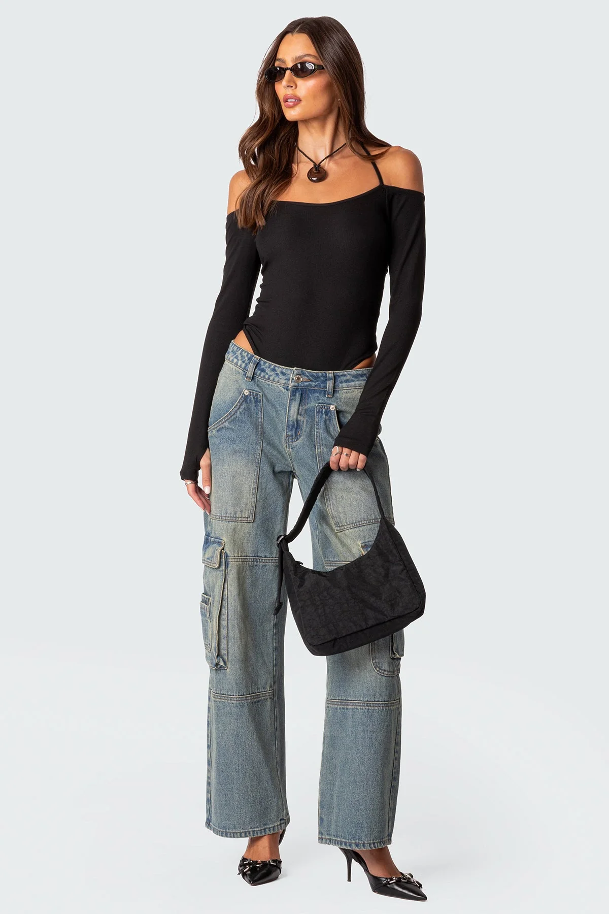 Model Off Duty Ribbed Bodysuit - Image 2