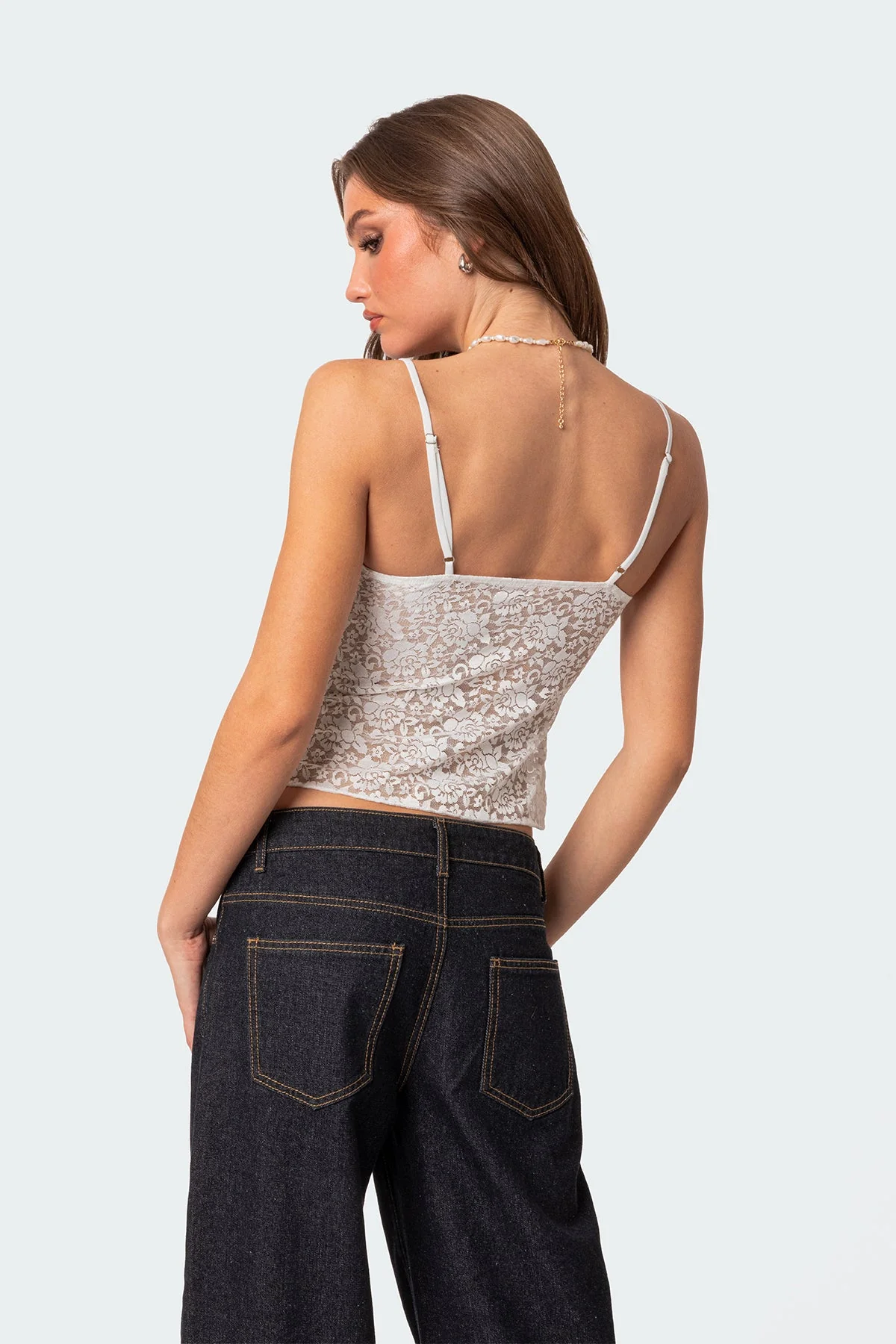 Ruby Sheer Lace Tank Top - Image 4