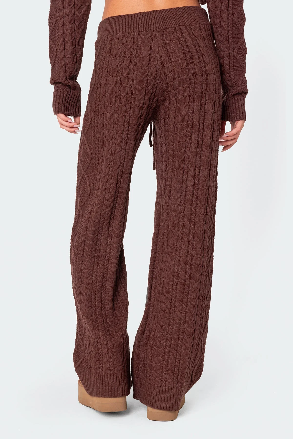 Jelena Relaxed Cable Knit Trousers - Image 4