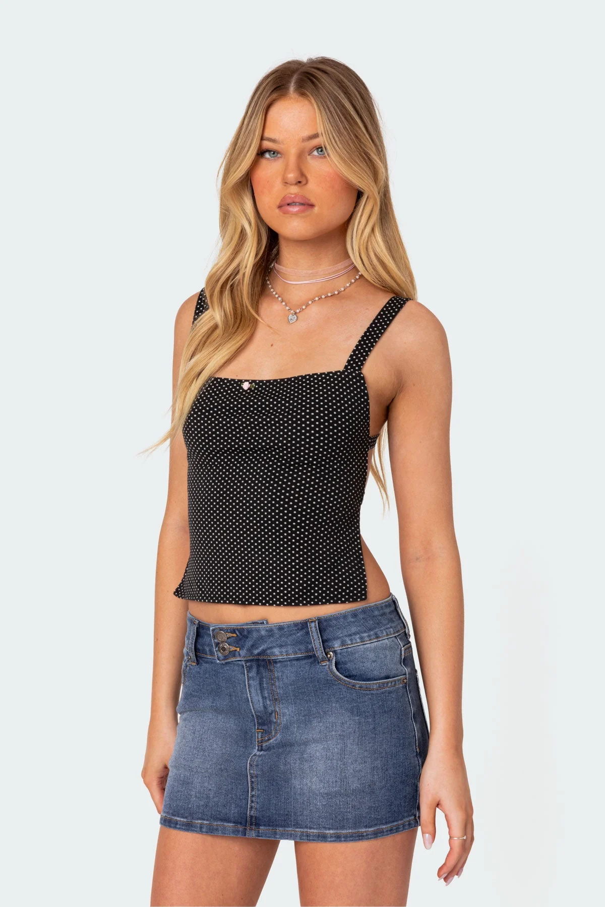 Kaia Polka Dot Tie Back Top - Image 4