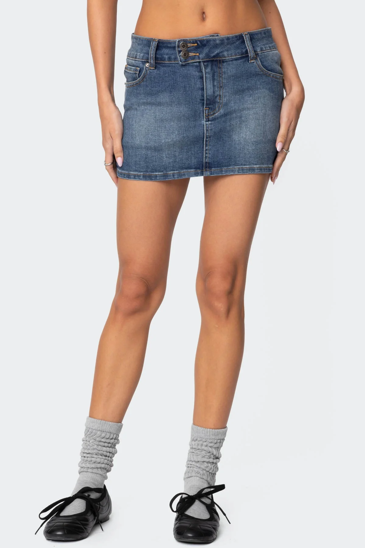 Eryn Denim Mini Skirt - Image 2