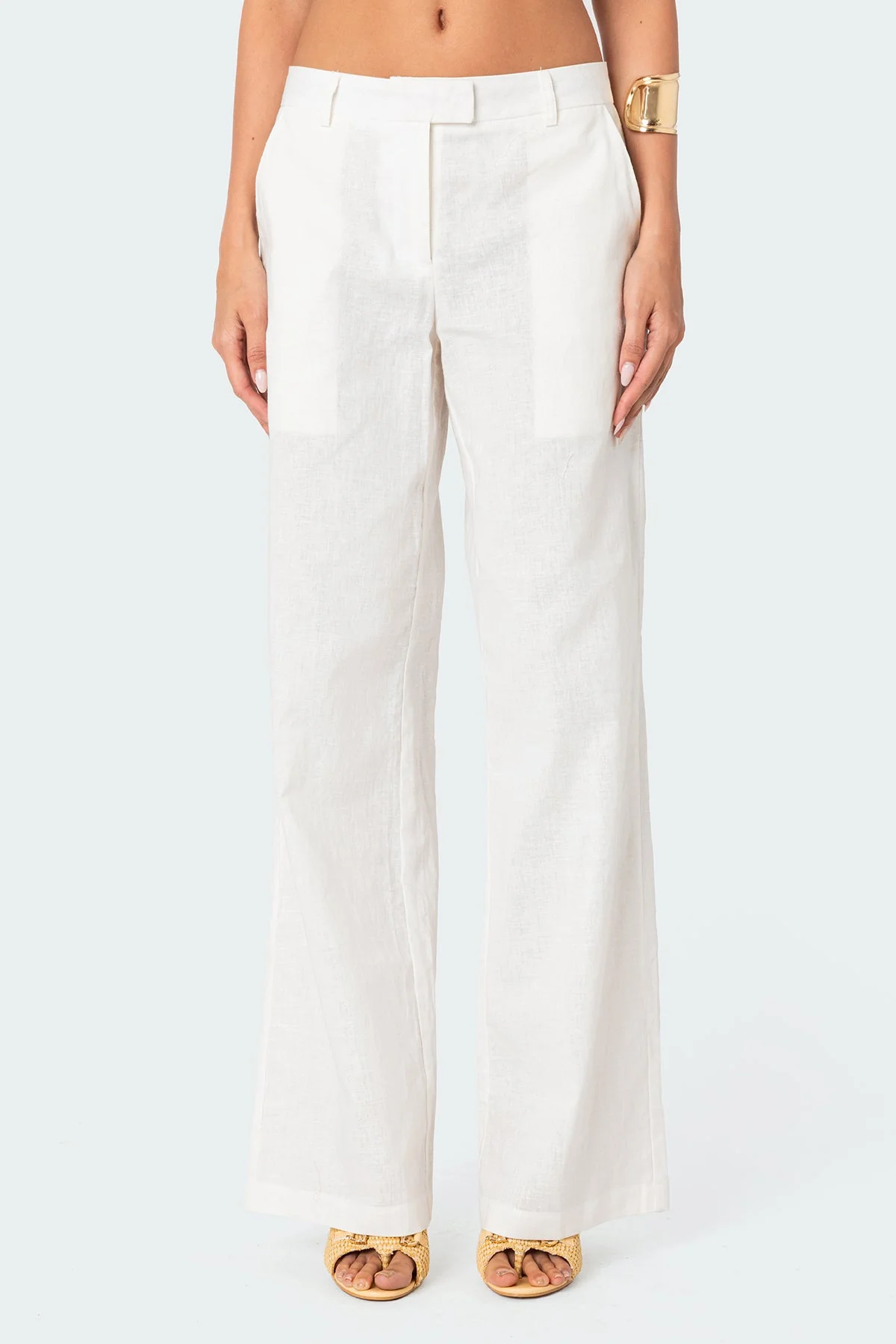 Arya Linen Look Trousers - Image 2