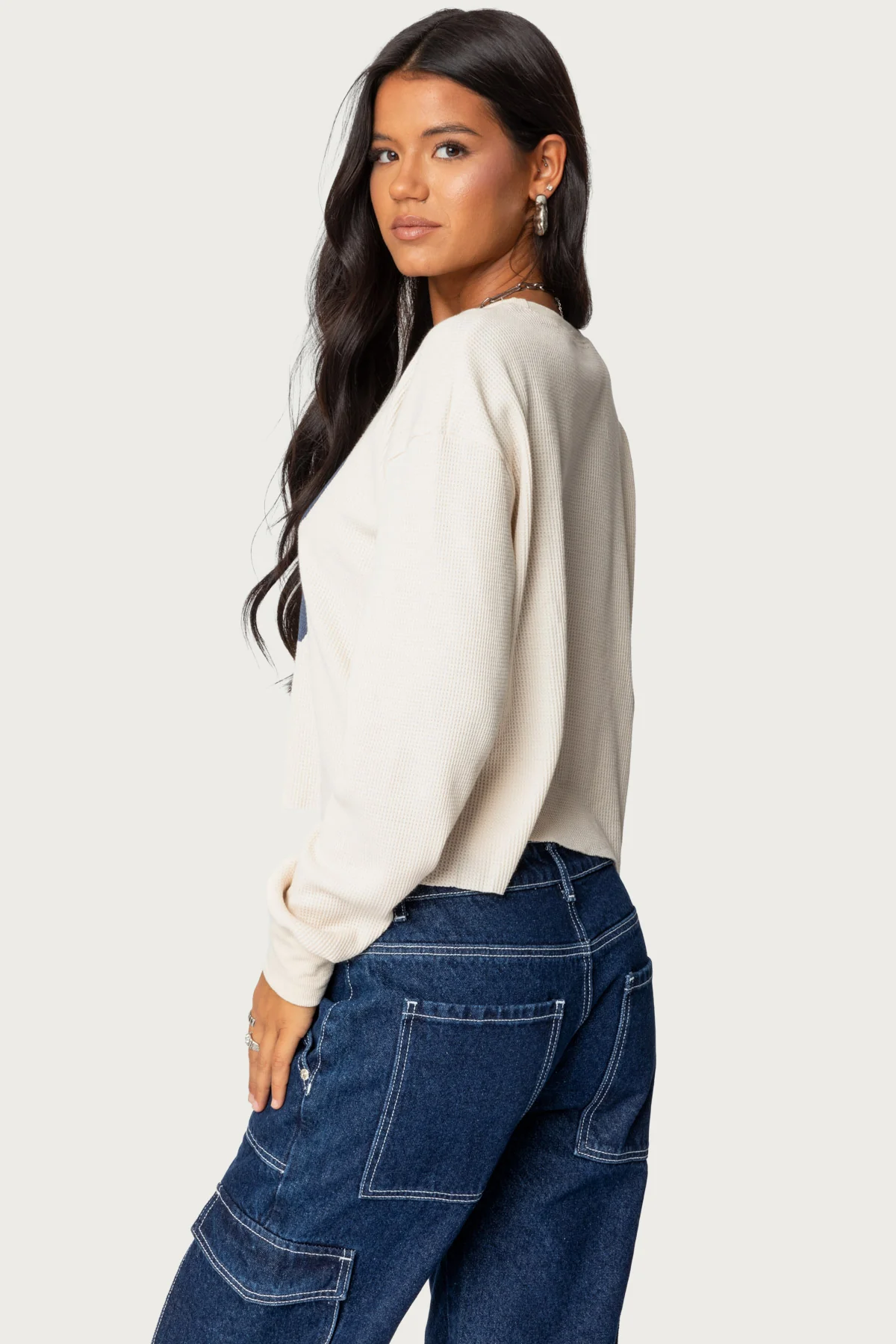 88 Waffle Long Sleeve T Shirt - Image 5