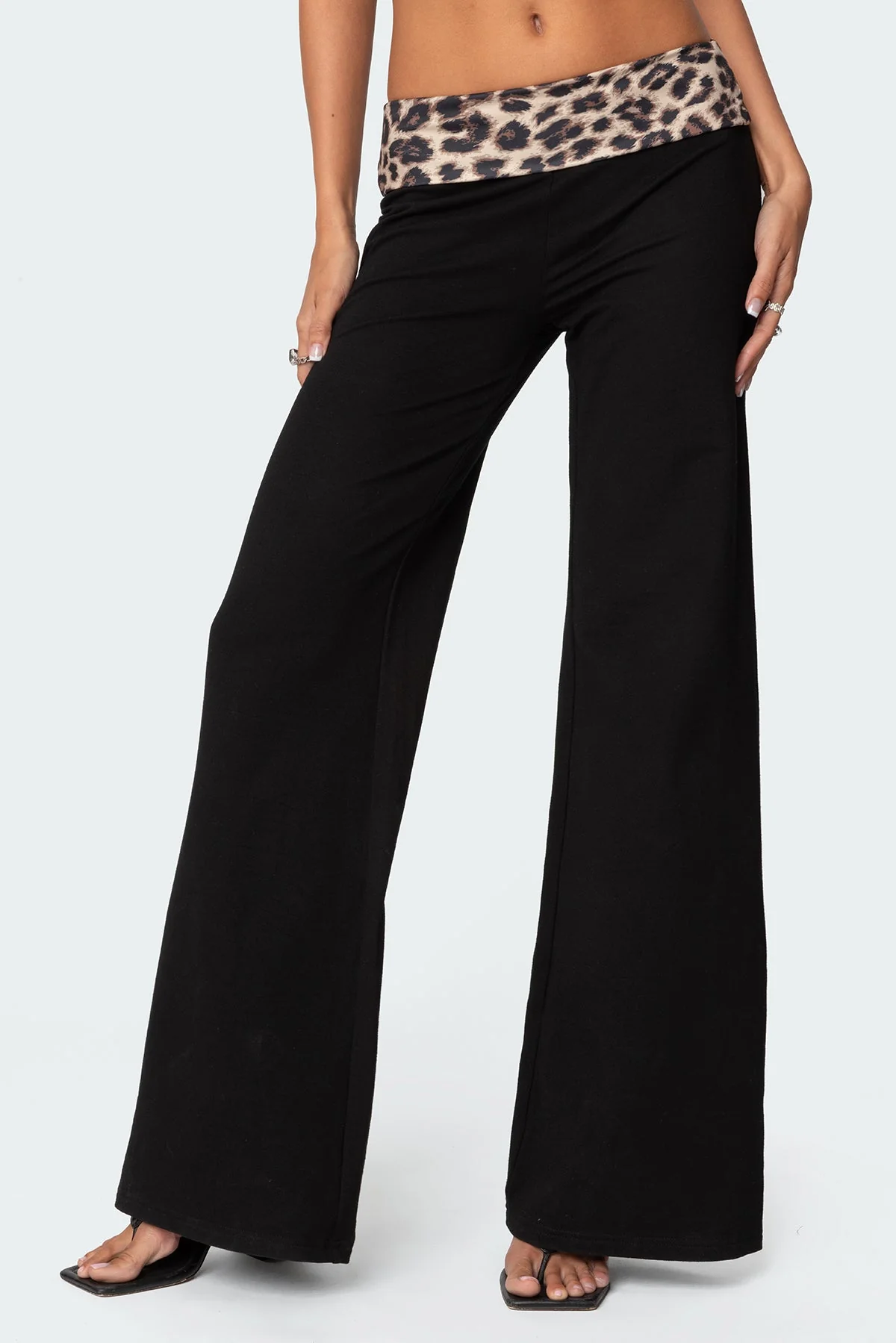 Leopard Foldover Trousers - Image 2