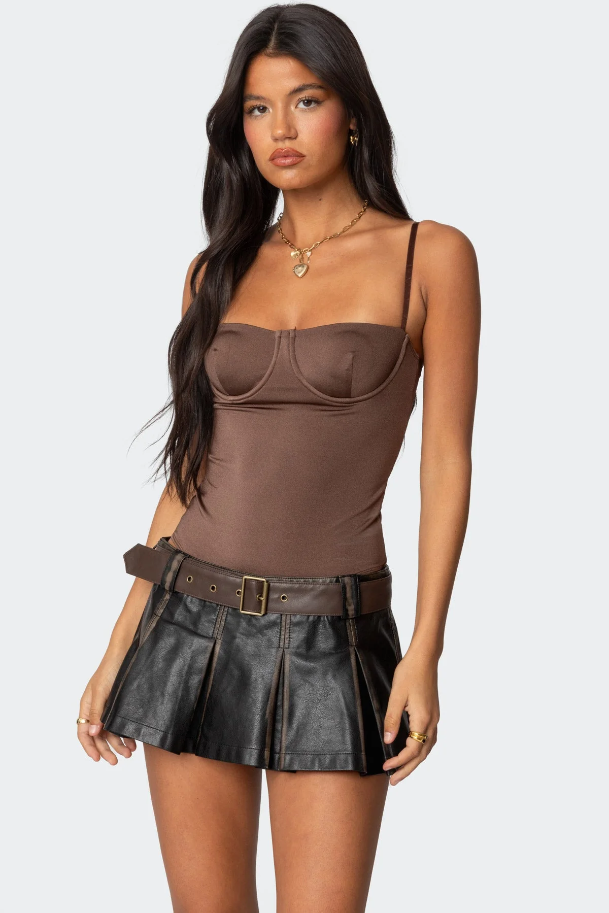 Laurel Shiny Cupped Bodysuit - Image 3