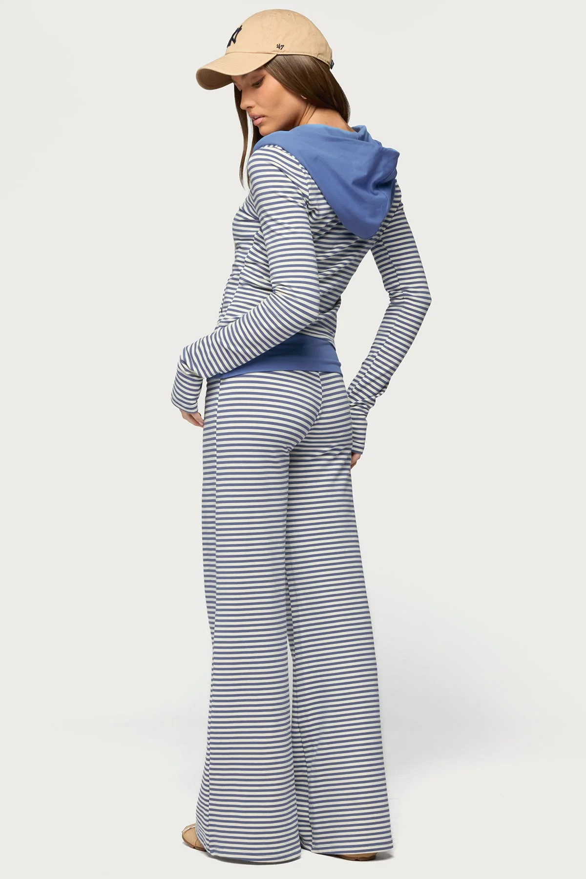 Meggy Striped Foldover Trousers - Image 6