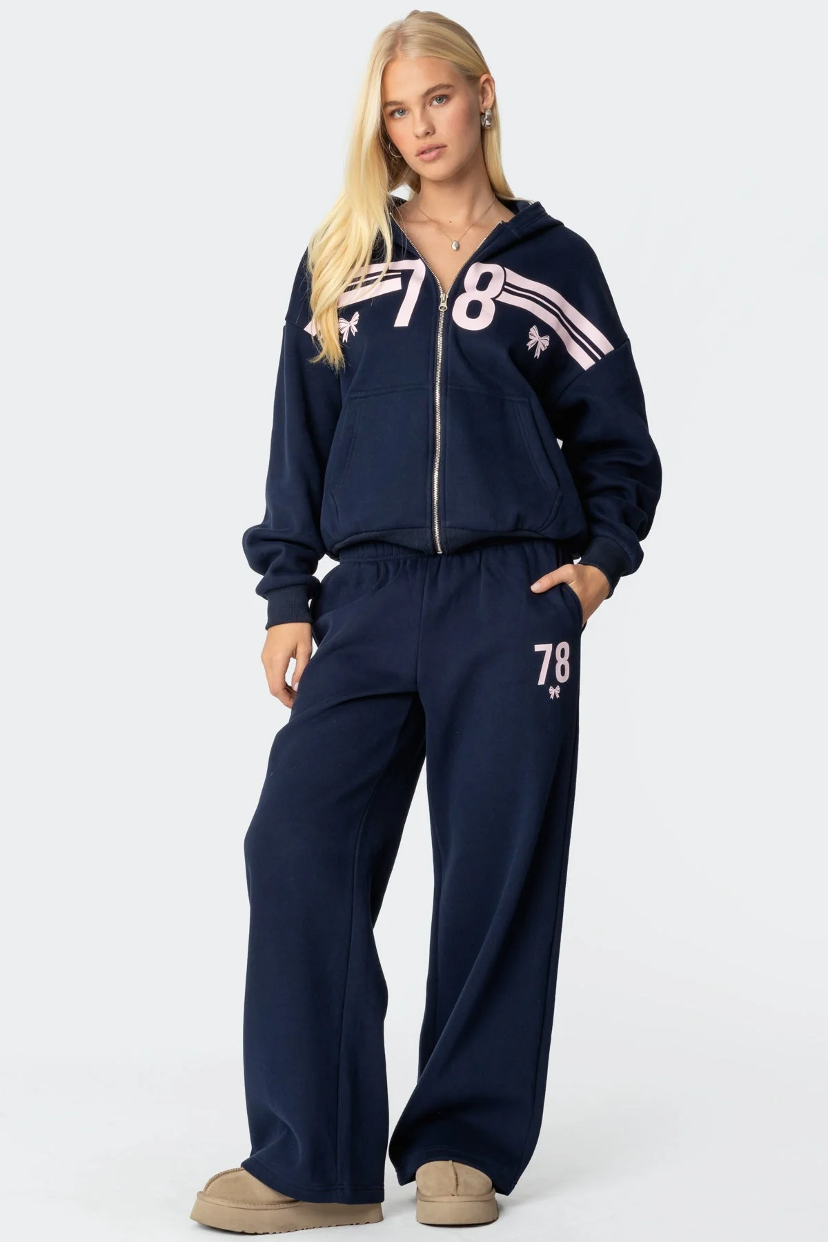 78 Bow Zip Up Hoodie - Image 2