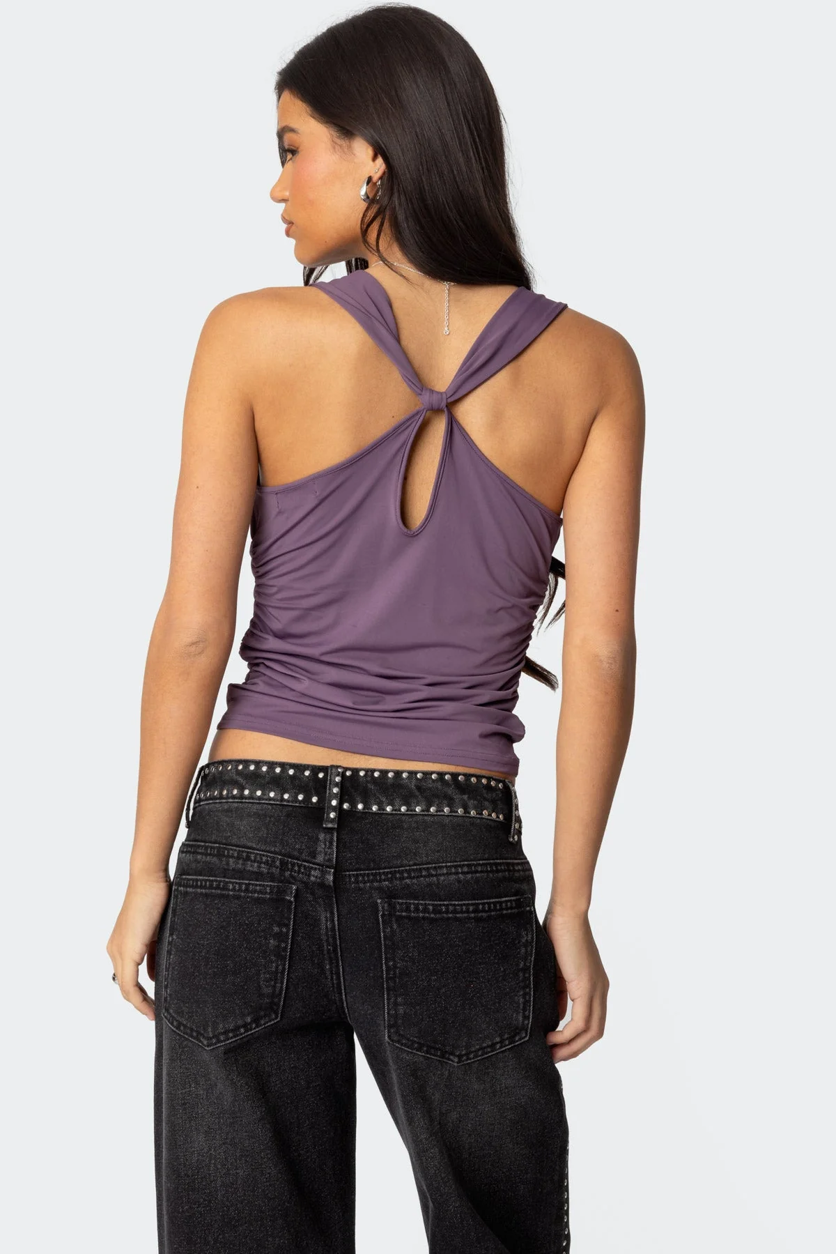 Liza Knotted Cowl Neck Top - Image 4
