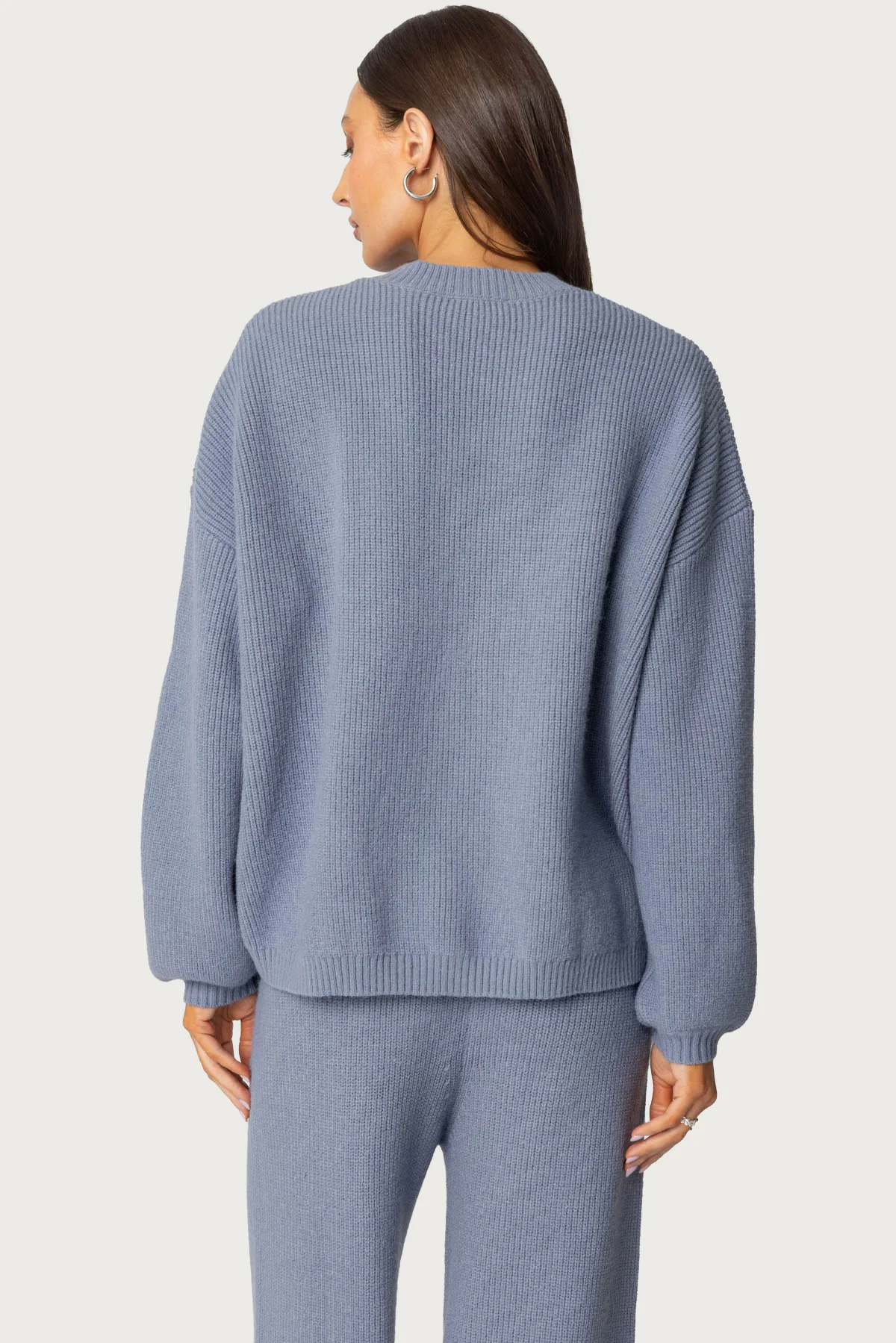 Kris Ribbed Knit Zip Up Sweater - Image 6