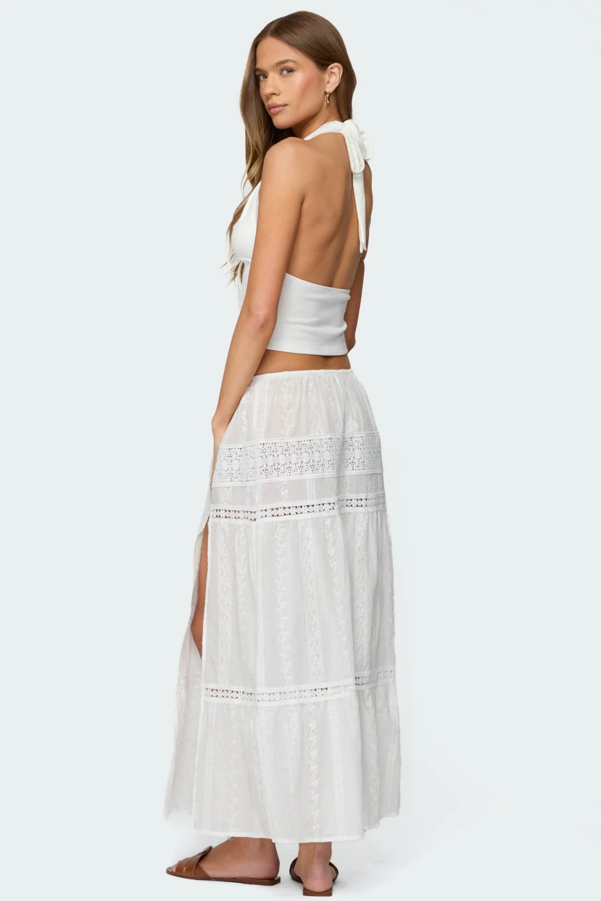 Greer Tie Front Halter Top - Image 5