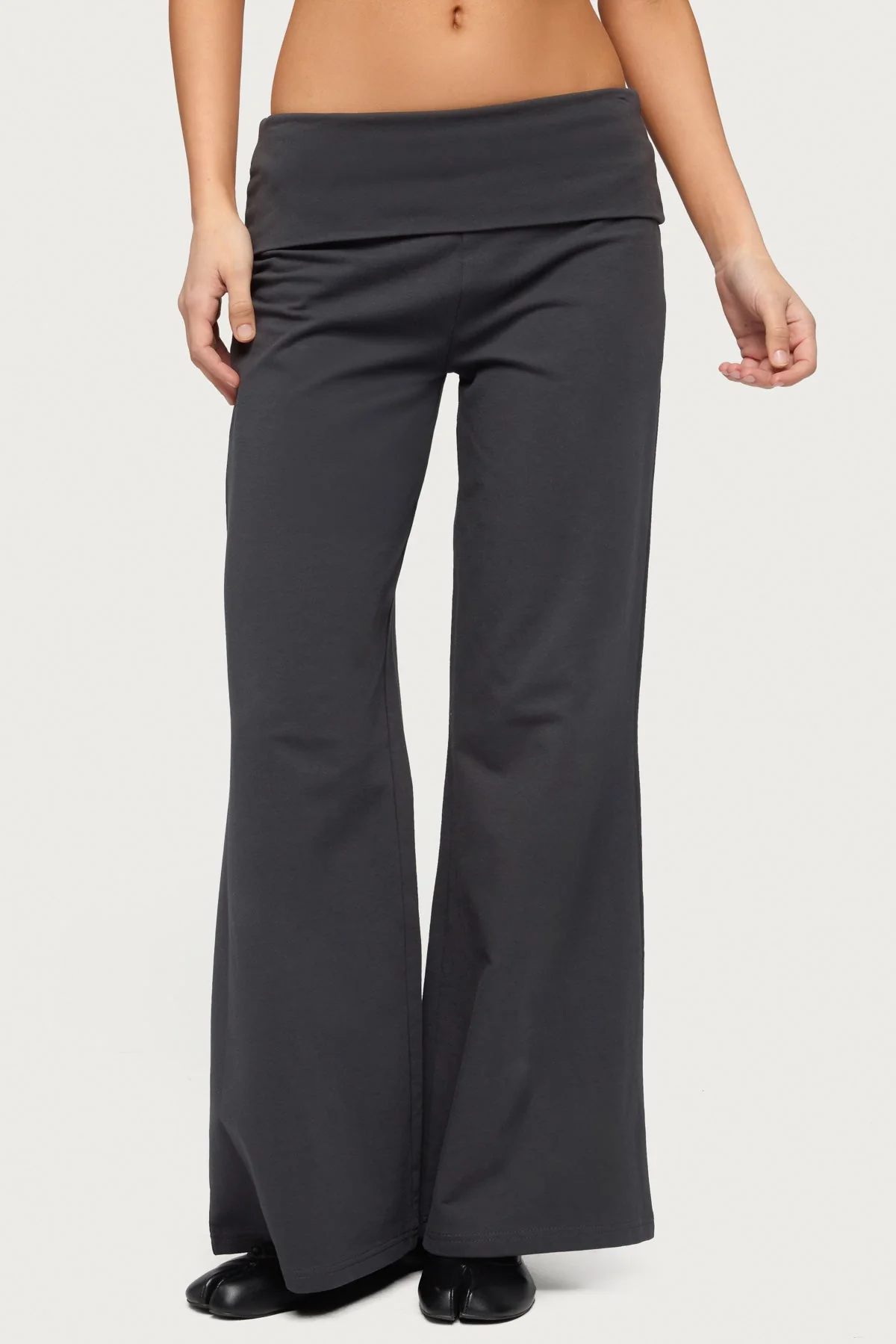 Petite Wide Leg Foldover Trousers - Image 2