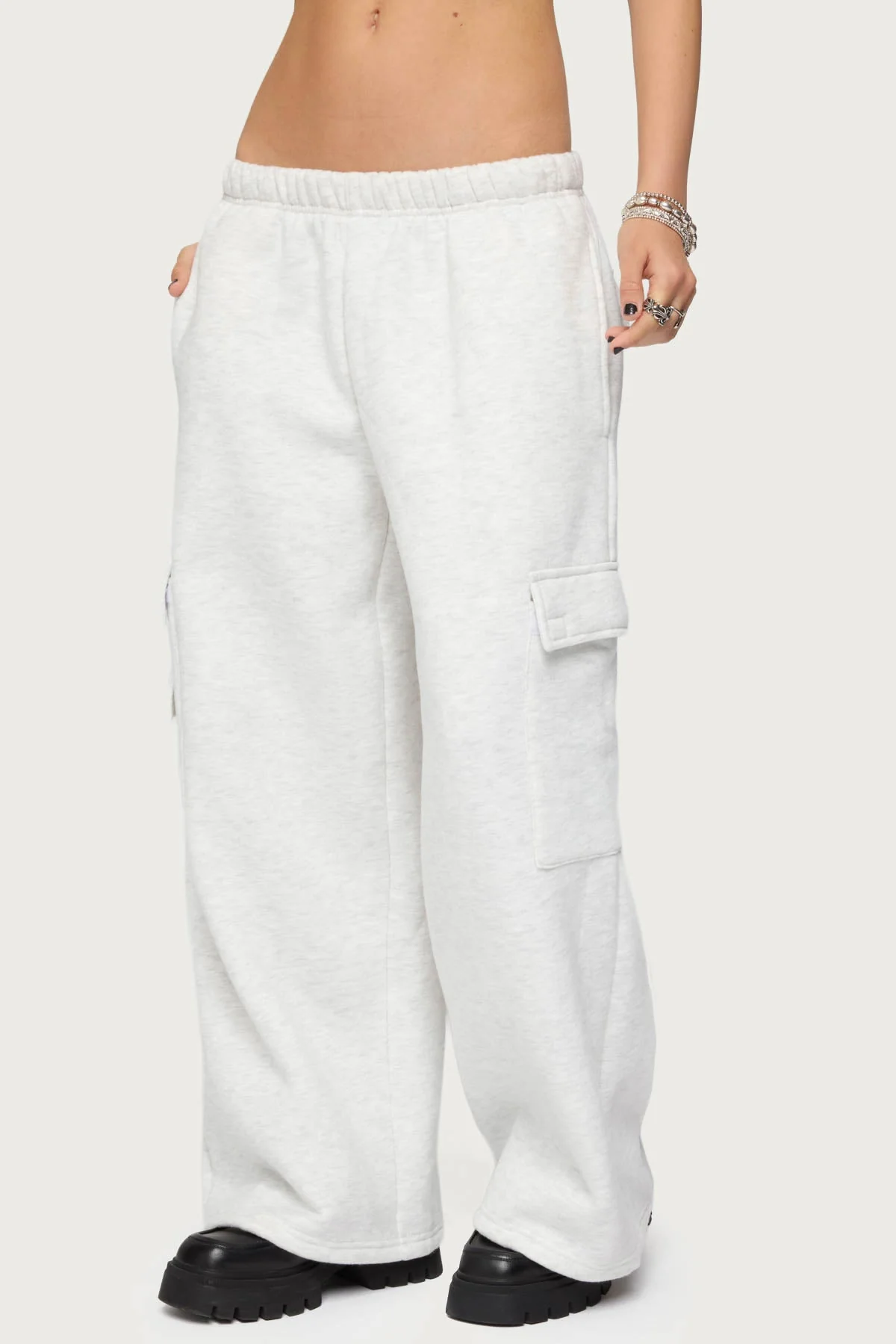 Petite Wide Leg Cargo Joggers - Image 4