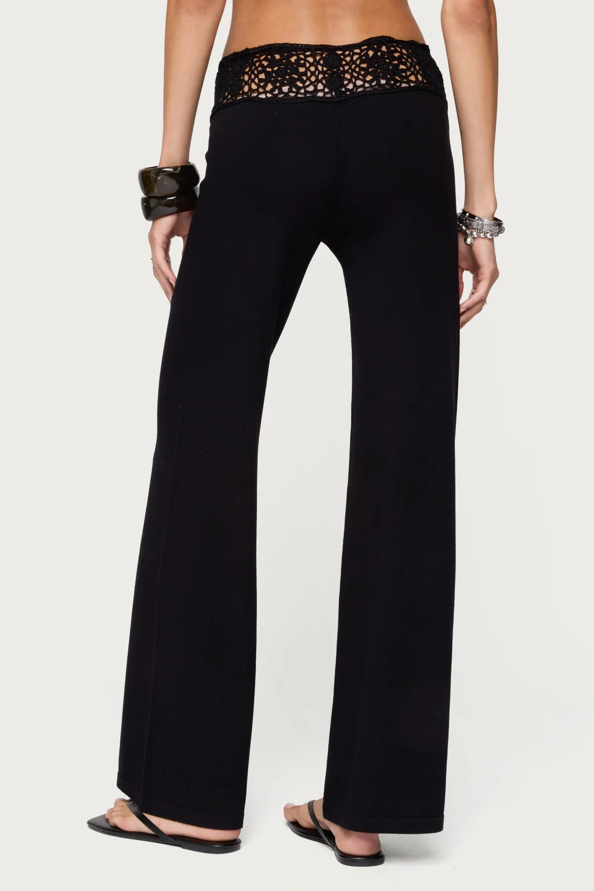Kirsty Crochet Waist Knit Trousers - Image 2
