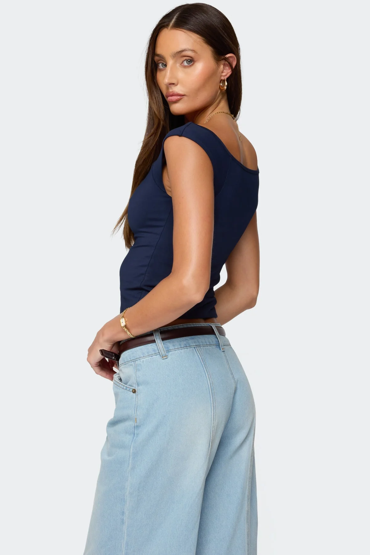 Angeline Wide V Neck Top - Image 5