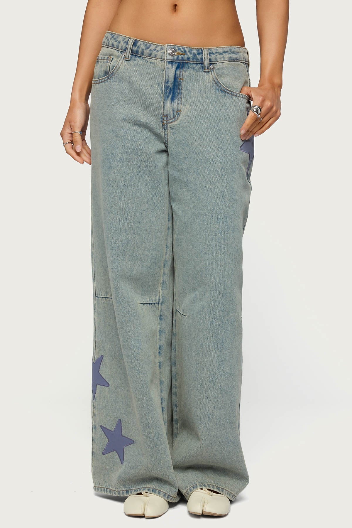 Trish Stars Low Rise Baggy Jeans - Image 3