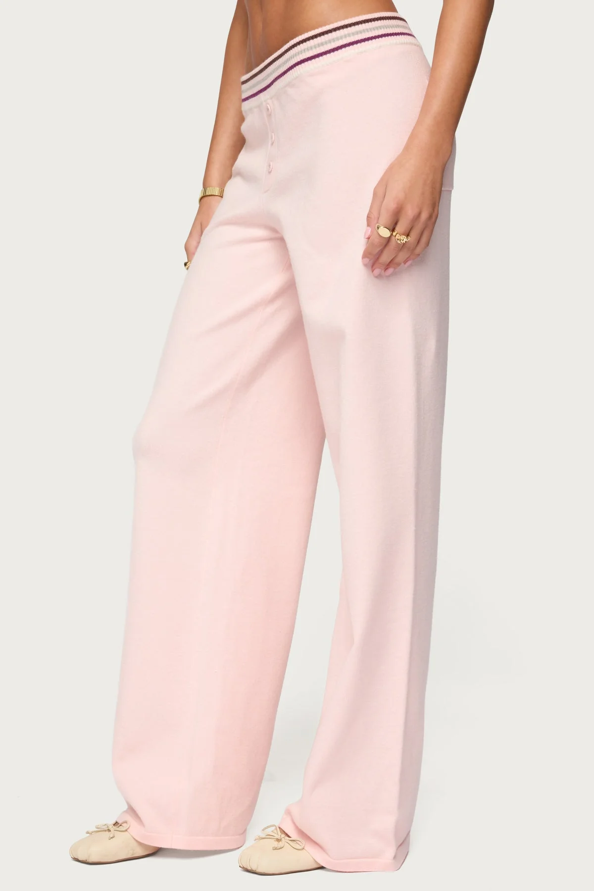 Miya Stripey Knit Trousers - Image 5