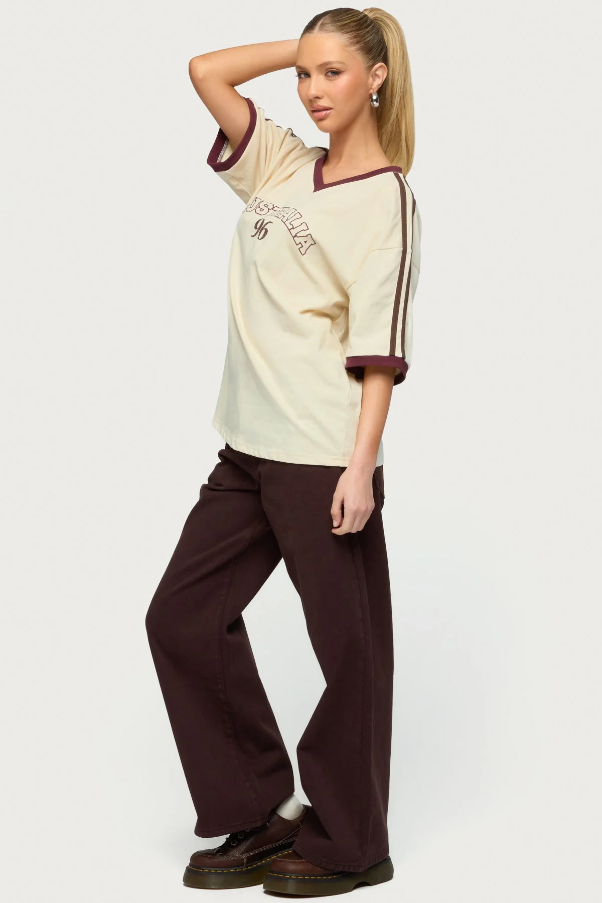 Australia 96 Contrast Oversized T Shirt - Image 4