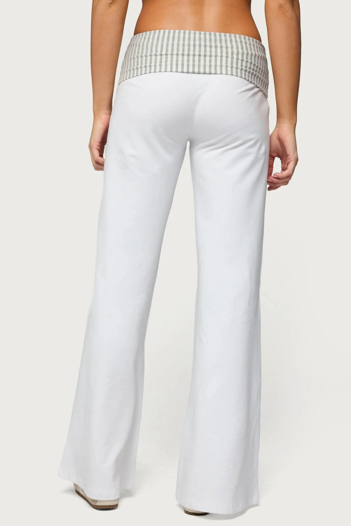Meshey Striped Foldover Trousers - Image 5