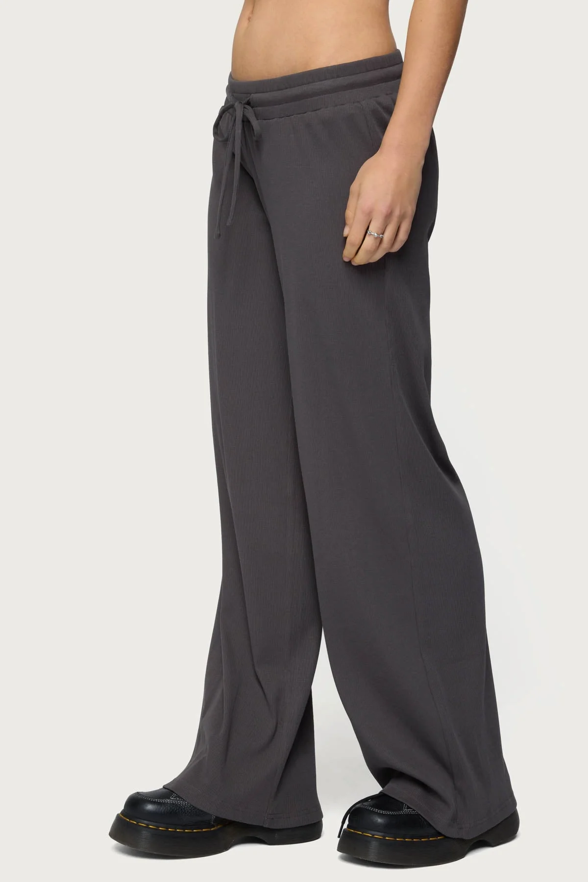 Cicilia Straight Leg Ribbed Trousers - Image 4