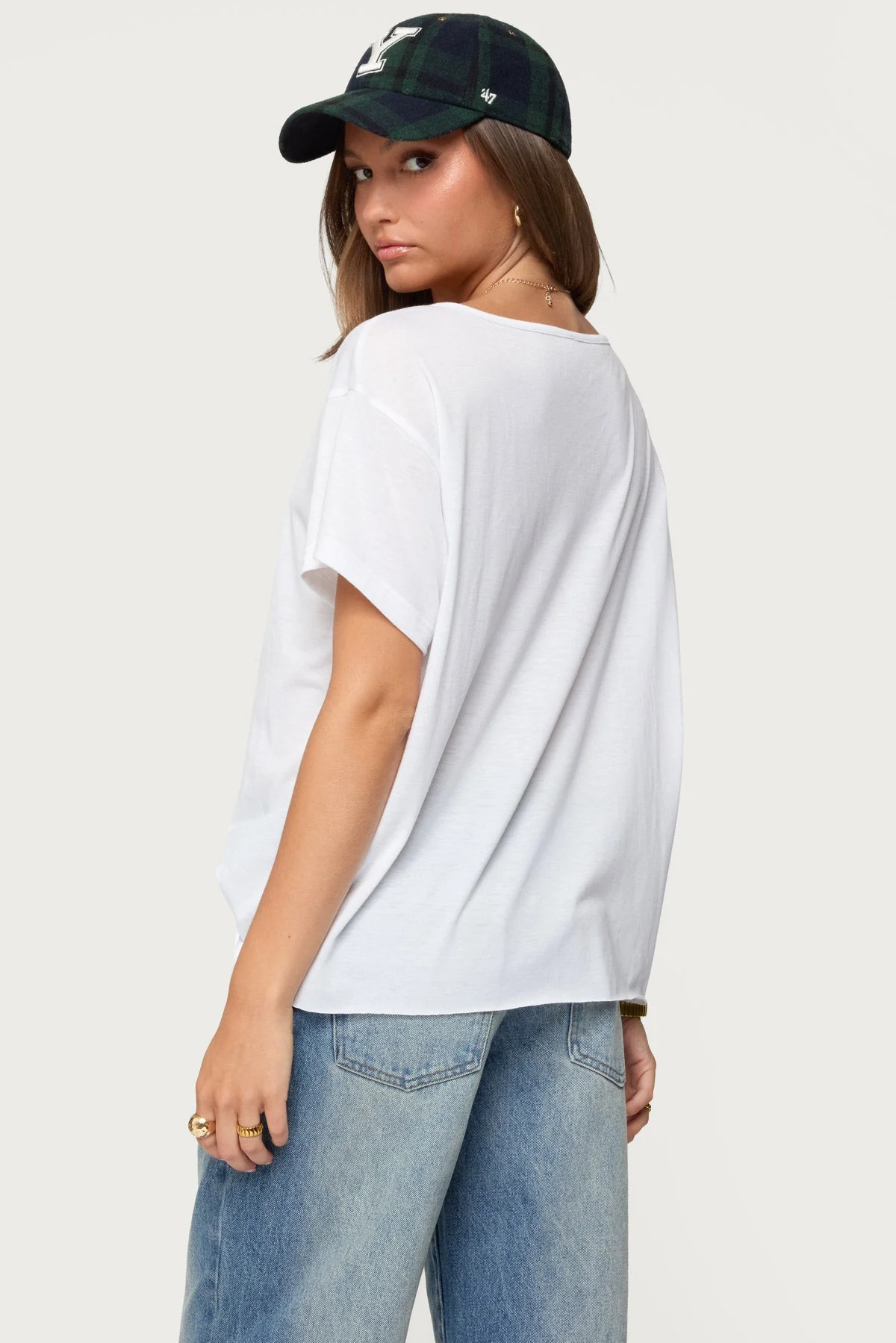 Sonora Oversized V Neck T Shirt - Image 5