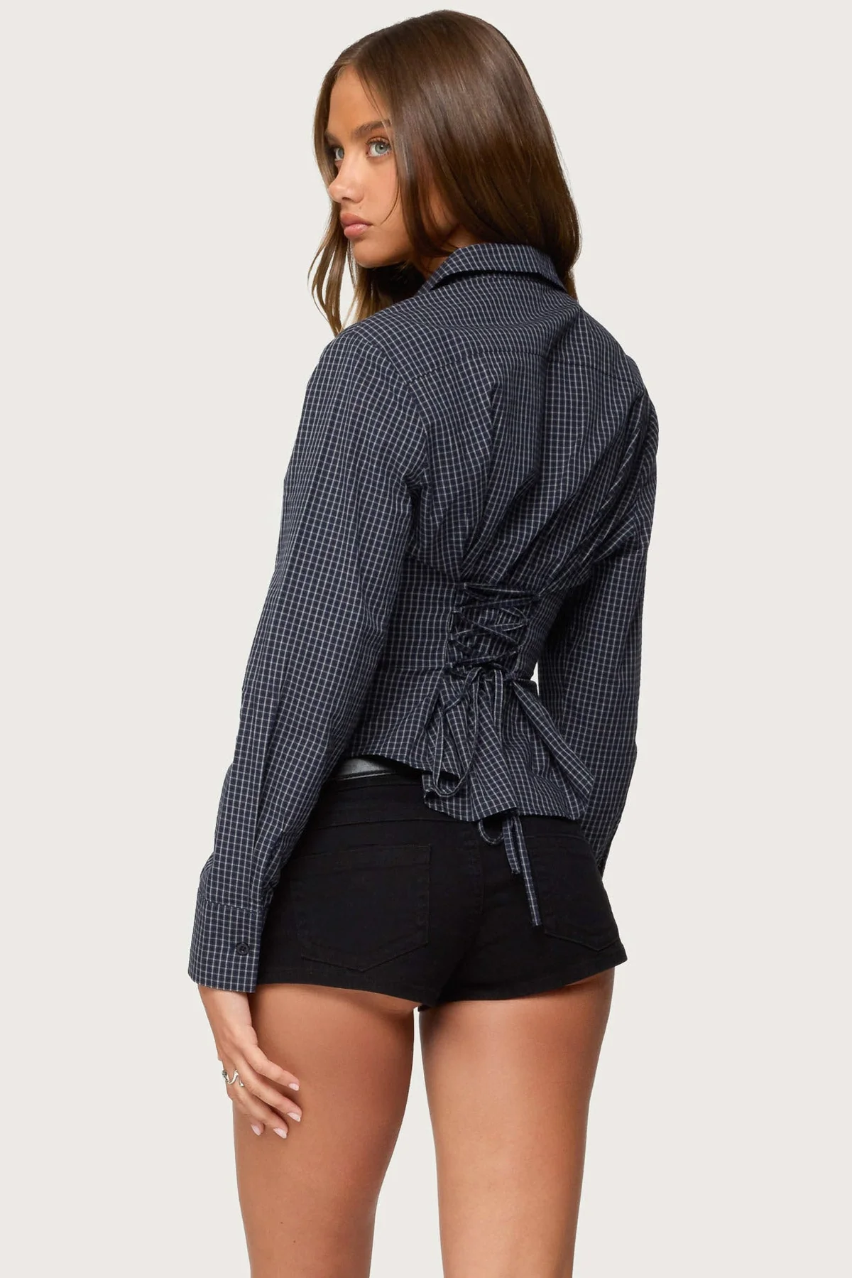 Lisbet Checkered Button Up Shirt - Image 5