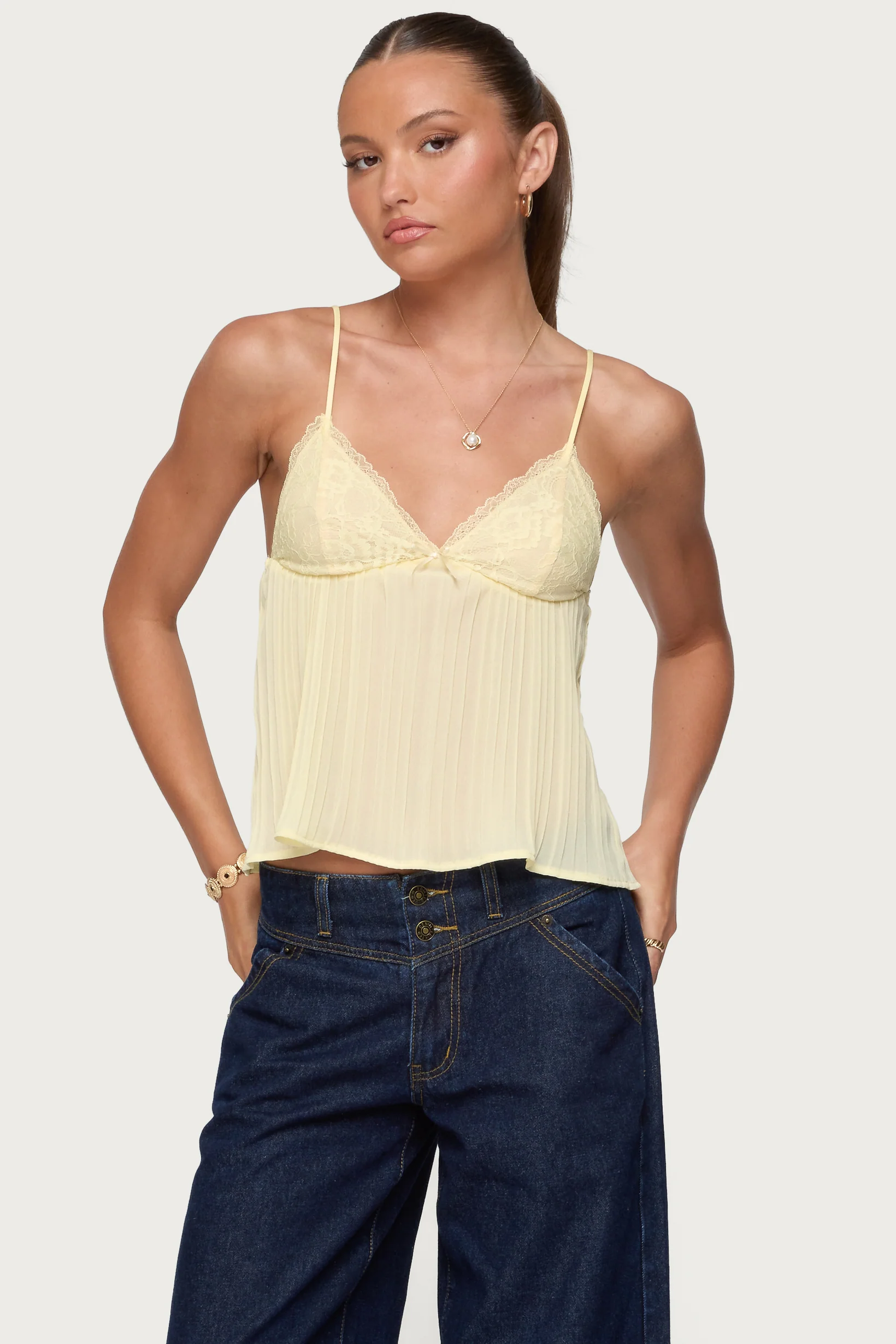 Rhian Lacey Pleated Babydoll Top - Image 3