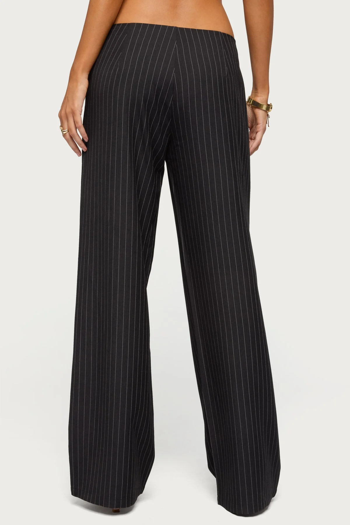 Kerie Pinstripe Low Rise Trousers - Image 4