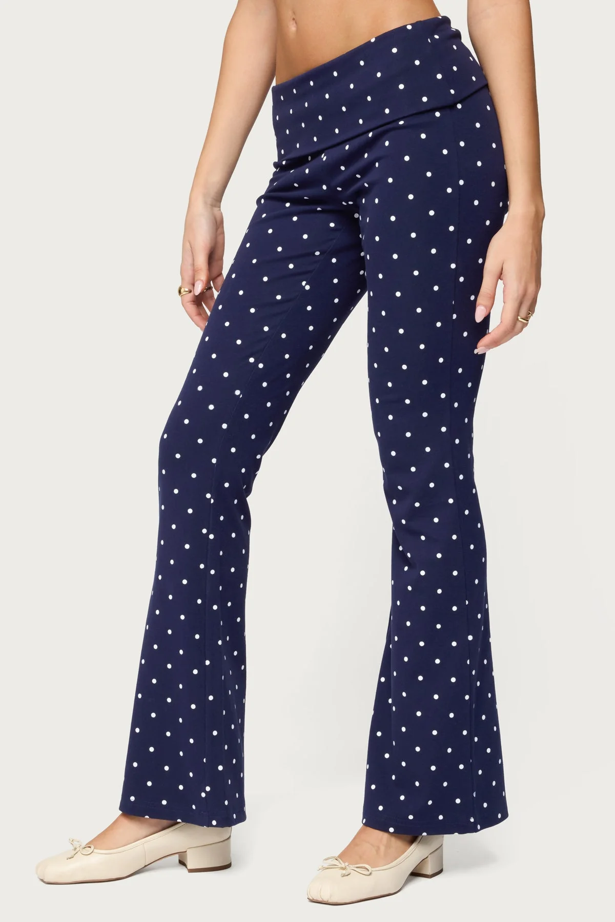 Daliya Polka Dot Fold Over Trousers - Image 4
