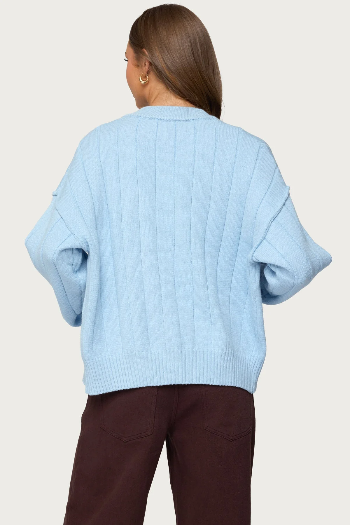 Joanie Wide Ribbed Knit Cardigan - Image 5
