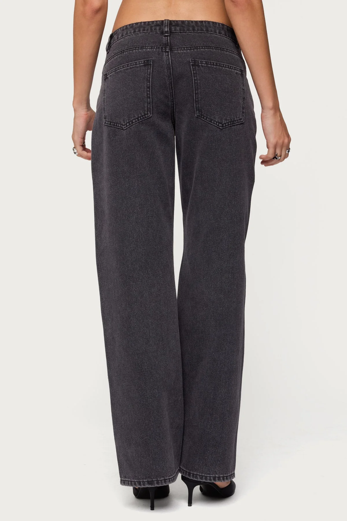 Rossa Beaded Low Rise Baggy Jeans - Image 6
