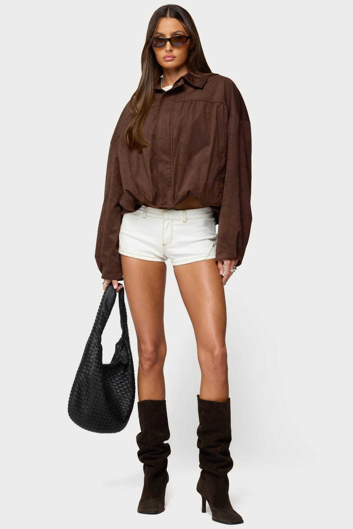 Alberta Faux Suede Bubble Jacket - Image 2
