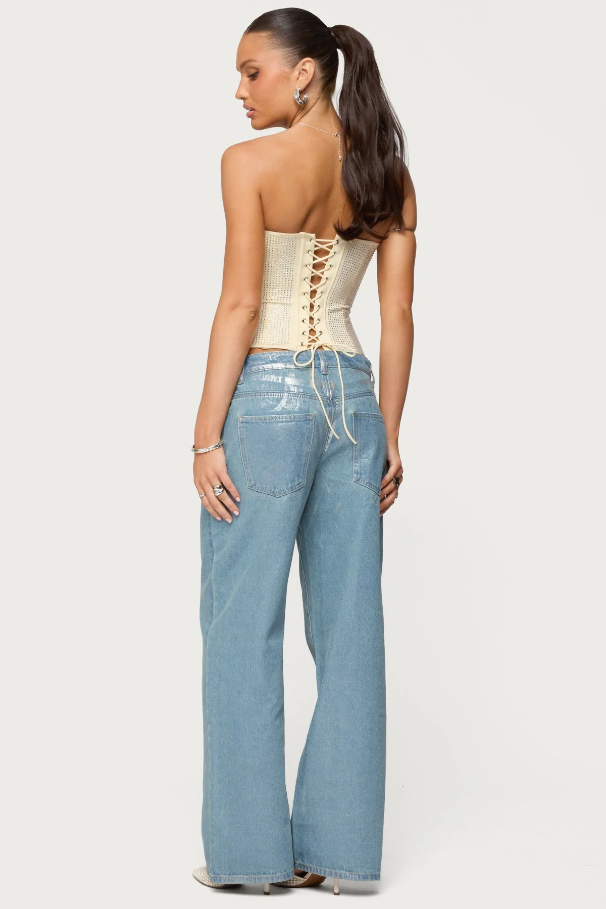 Vezza Strapless Rhinestone Corset - Image 4