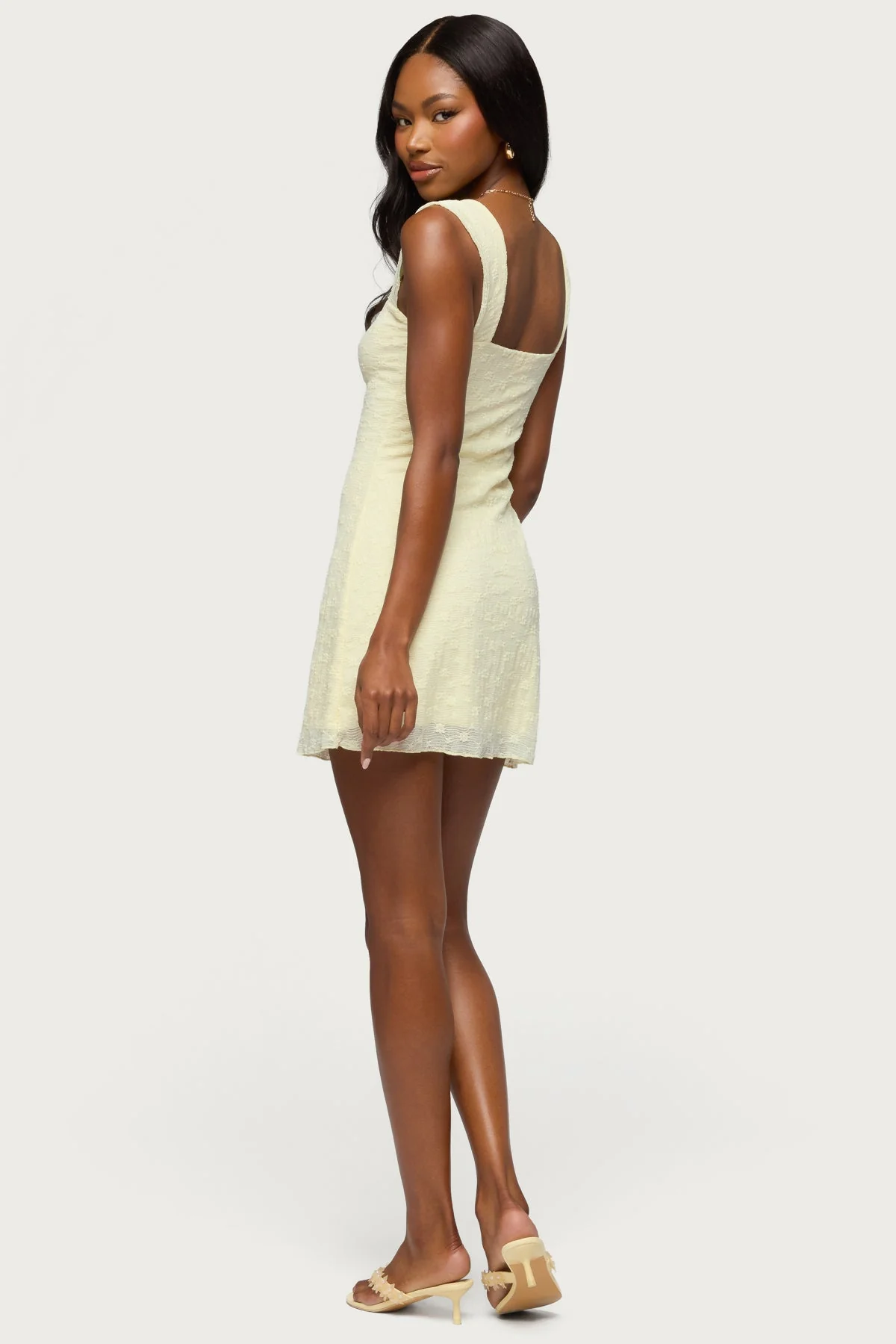 Nairobia Textured Mesh Mini Dress - Image 4