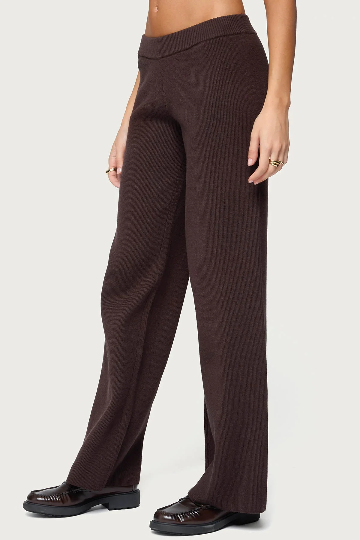 Lorie Wide Leg Knit Trousers - Image 3