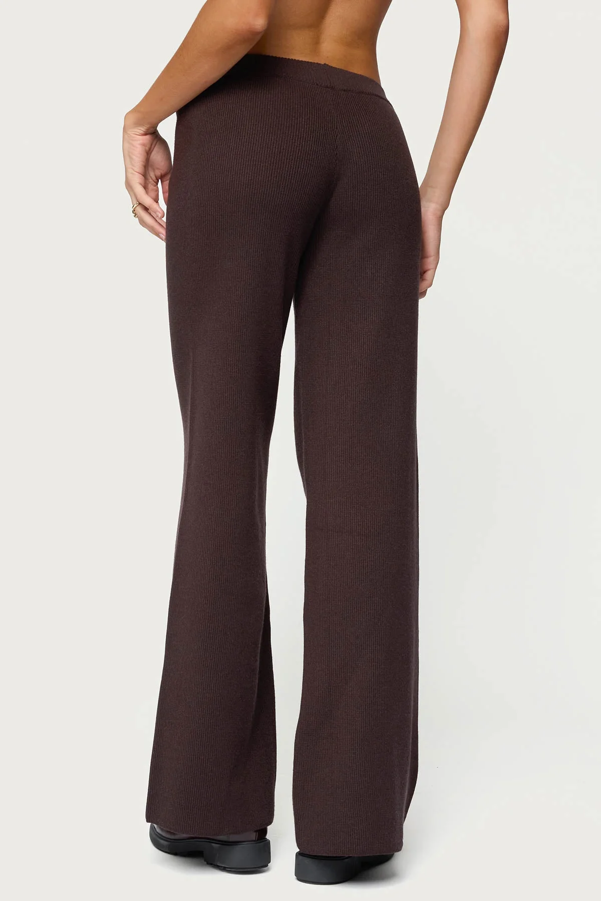 Lorie Wide Leg Knit Trousers - Image 5