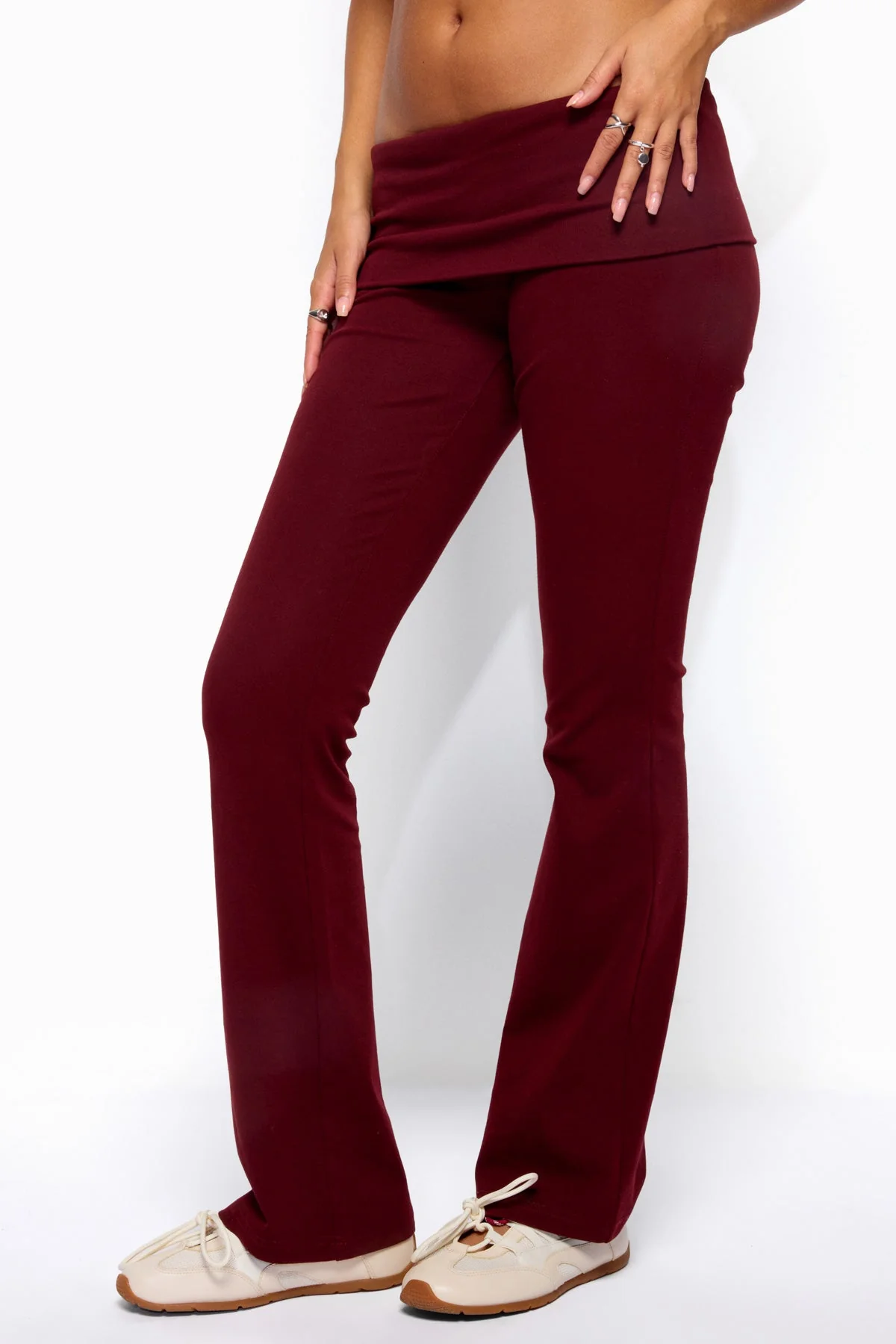 Ivanne Foldover Flared Trousers - Image 4
