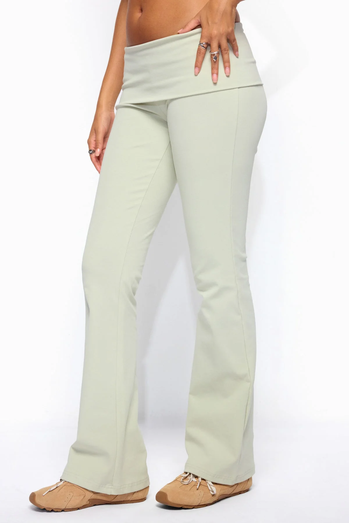 Ivanne Foldover Flared Trousers - Image 3