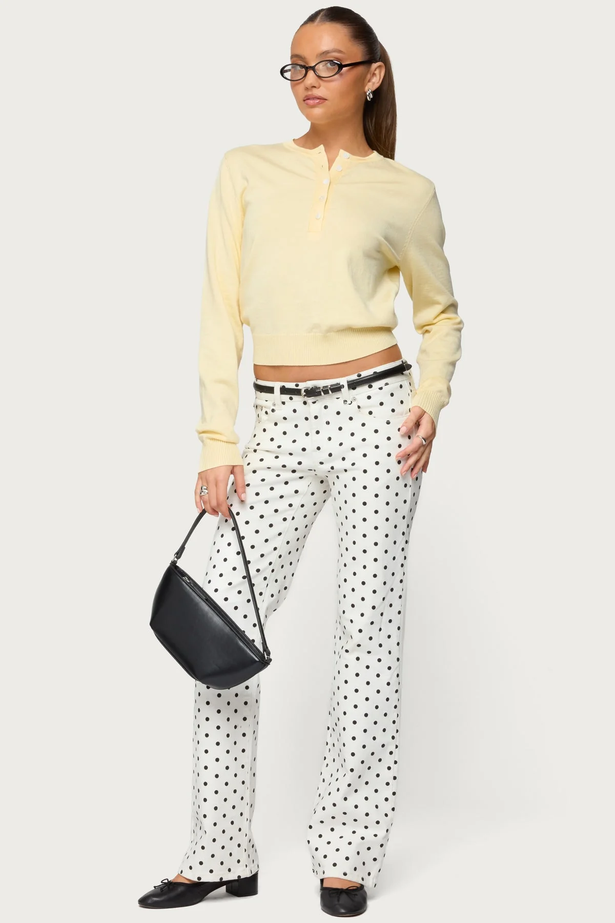 Yolana Henley Light Knit Jumper - Image 2