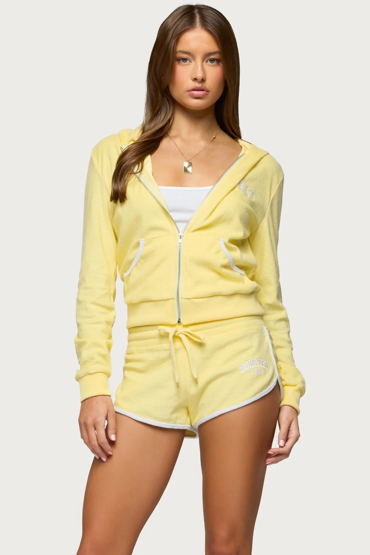 Madilyn Terry Cloth Zip Up Hoodie - Image 2