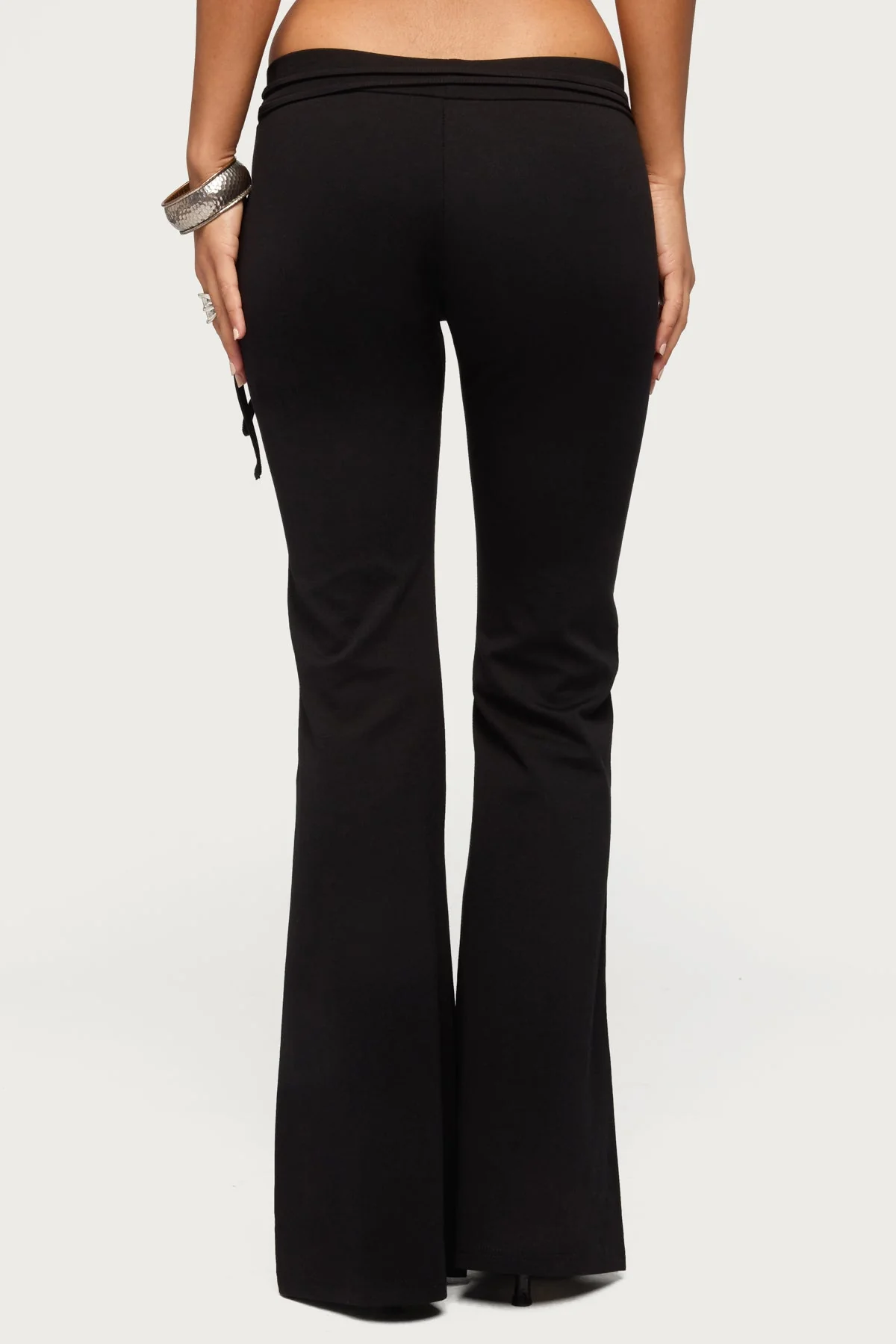 Junipar Waist Tie Flared Trousers - Image 5