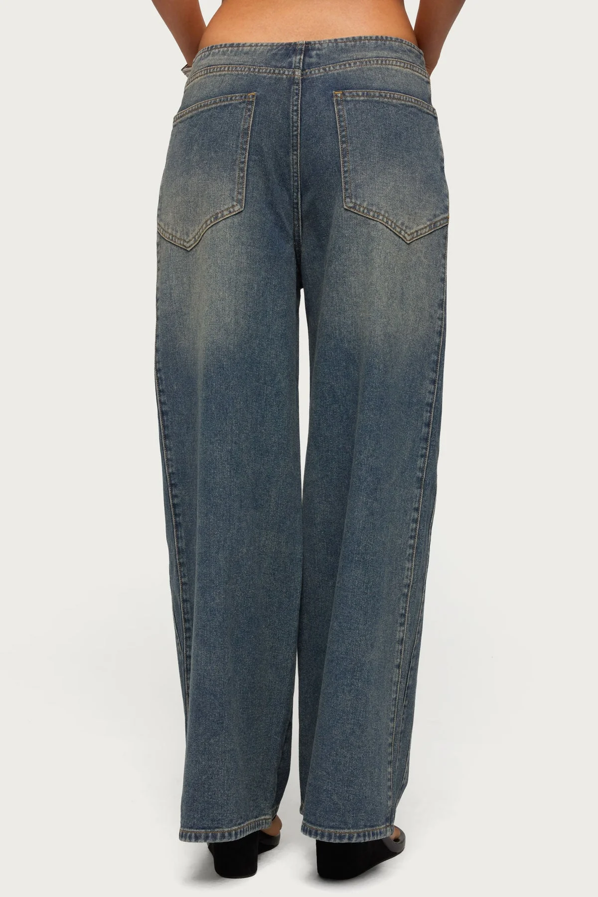 Elia No Waistband Low Rise Baggy Jeans - Image 5