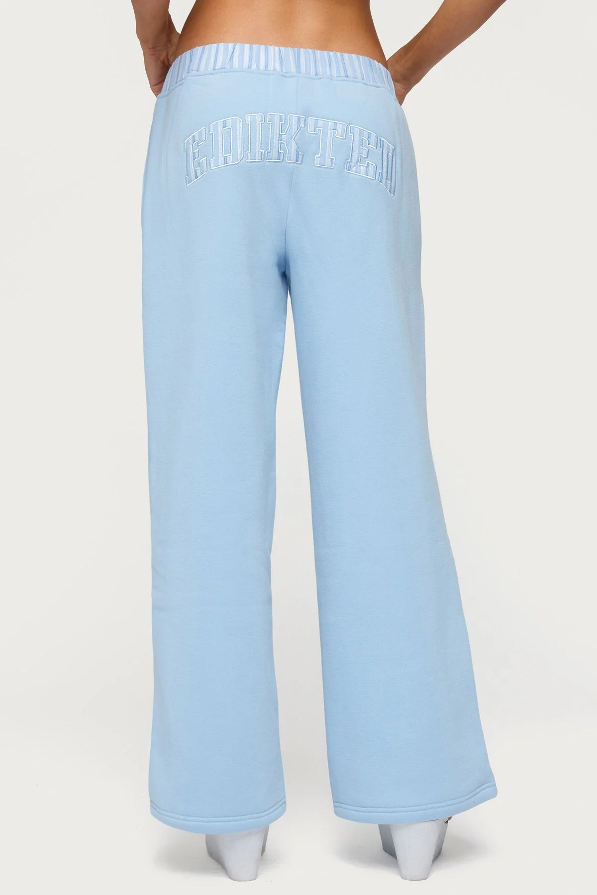 Edikted Core Stripey Wide Leg Joggers - Image 5
