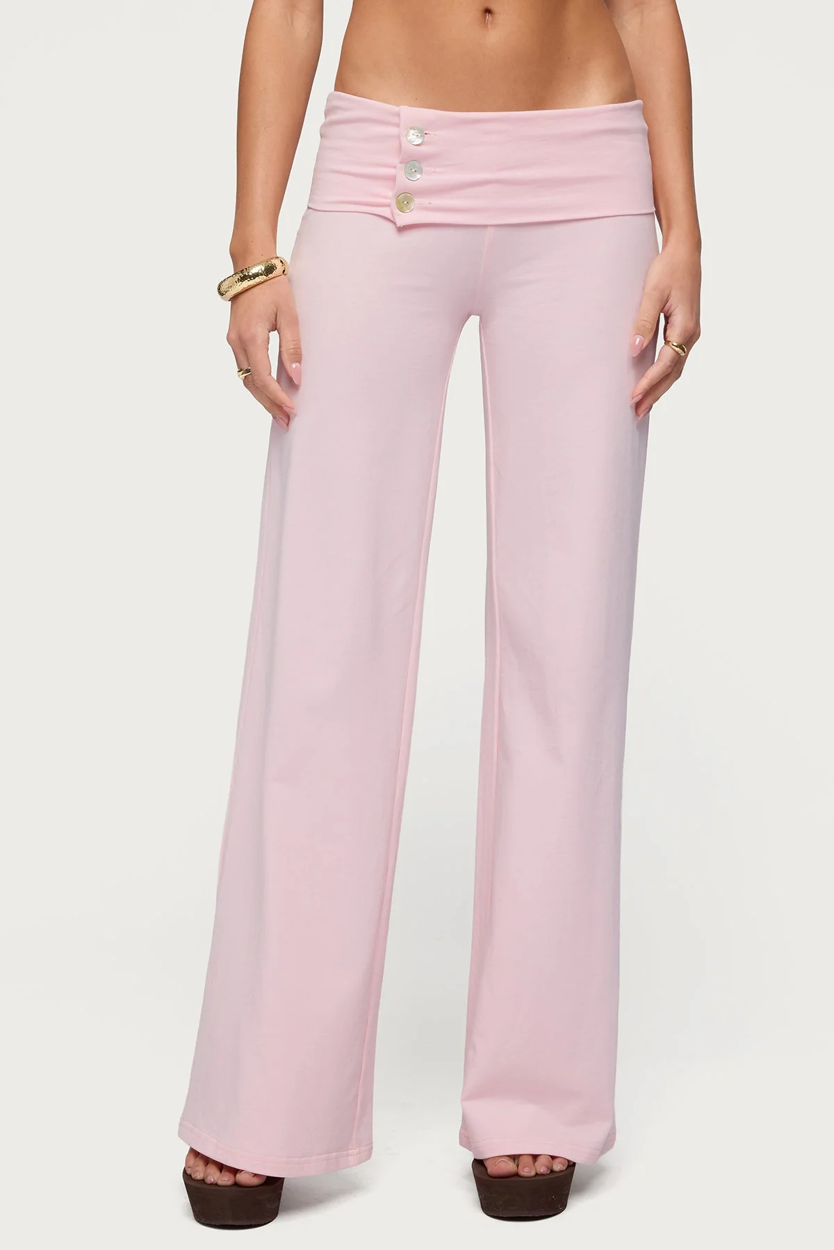Poppy Foldover Wide Leg Trousers - Image 2